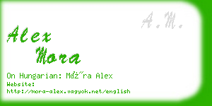 alex mora business card