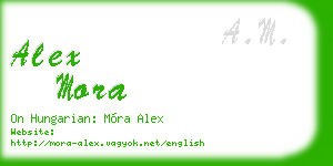 alex mora business card